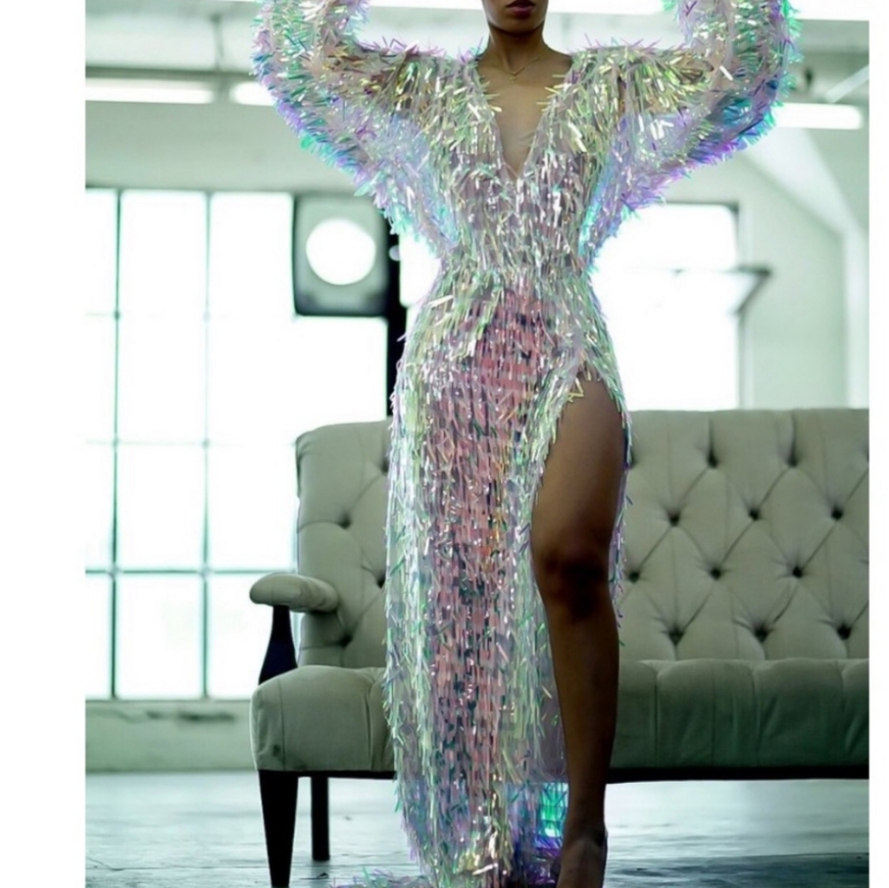 Iridescent sequin dress